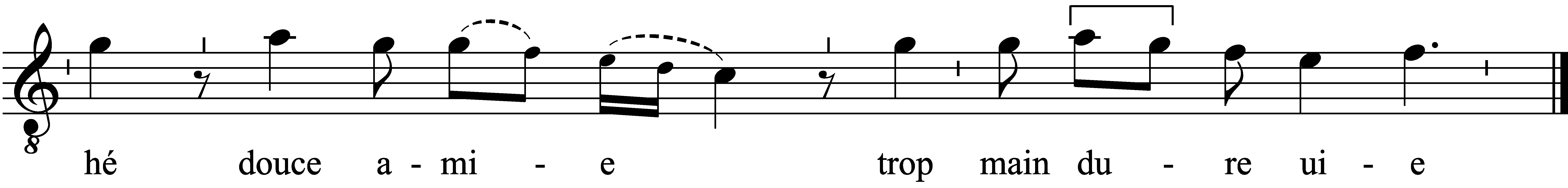 Refrain musical notation